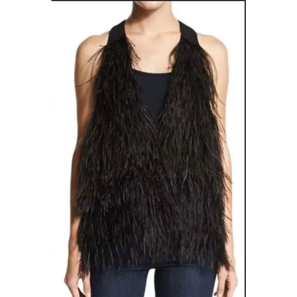 Elizabeth and James Jackets & Blazers - NWOT Elizabeth and James Ostrich feather vest, $495 Small E18